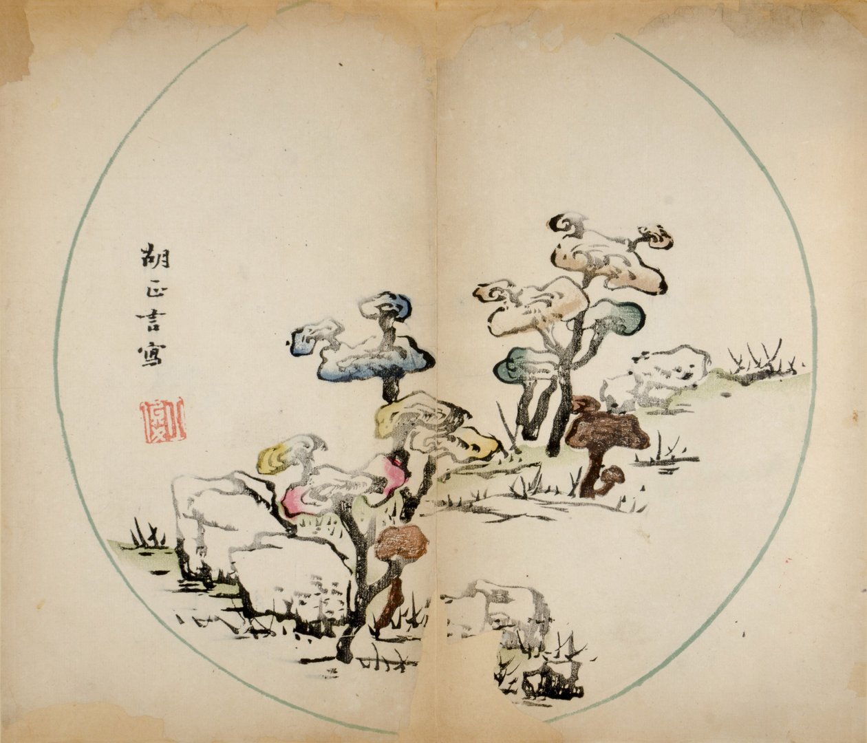 Ti Bamboo Studio Prints, 1643 (treblokk) av Chinese School
