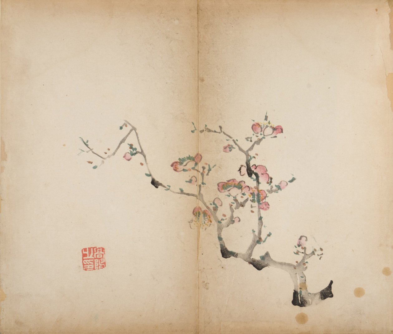 Ti Bamboo Studio Prints, 1643 (treblokk) av Chinese School