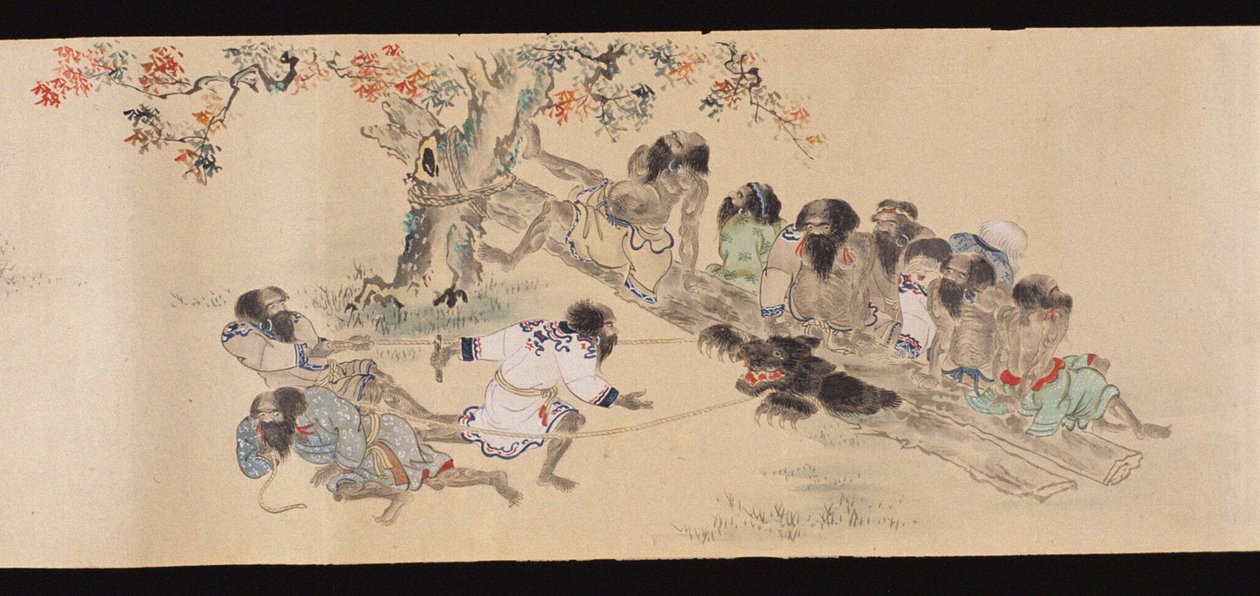 Ainu under bjørnejakt, 1800-1829. av Chishima