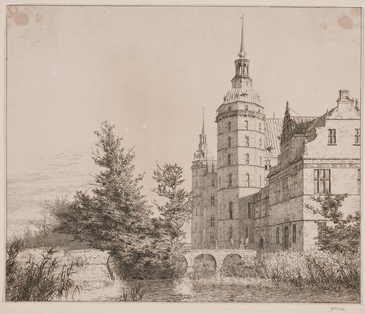 Frederiksborg slott. Fest på Møntbroen av Christen Købke