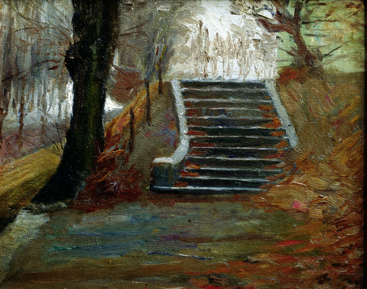 Trinnene ved Frederiksberg Gardens, København av Christian Clausen
