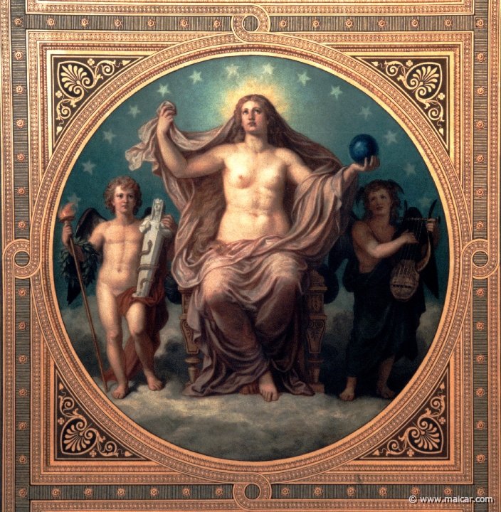 Aphrodite Urania som kunstens skytshelgen. av Christian Griepenkerl
