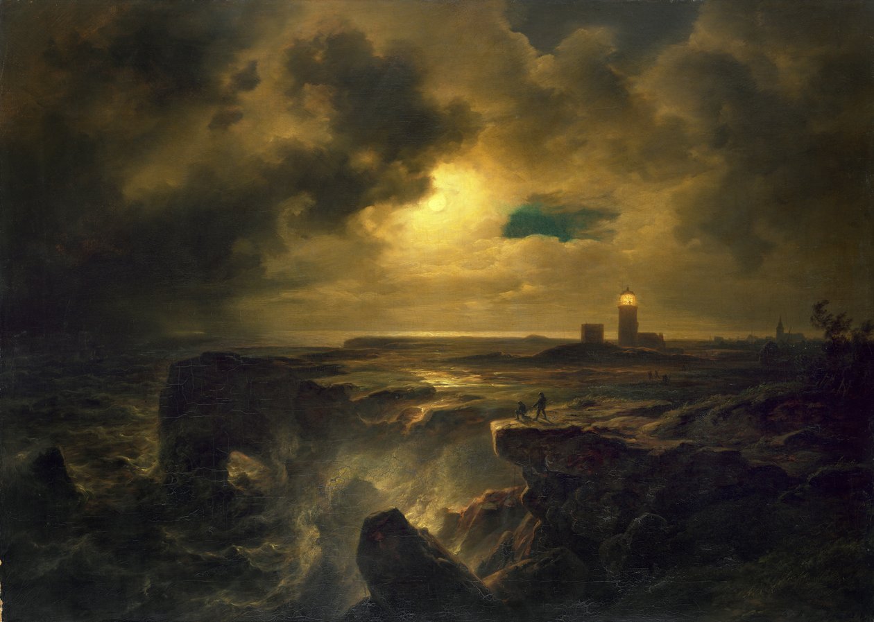 Helgoland i måneskinn av Christian Ernst Bernhard Morgenstern