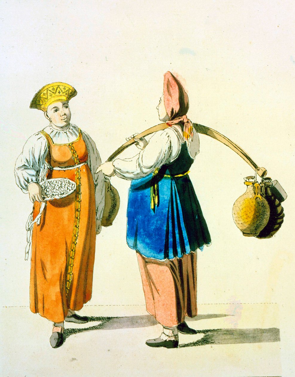 Meieridamer, 1799. av Christian Gottfried Heinrich Geissler