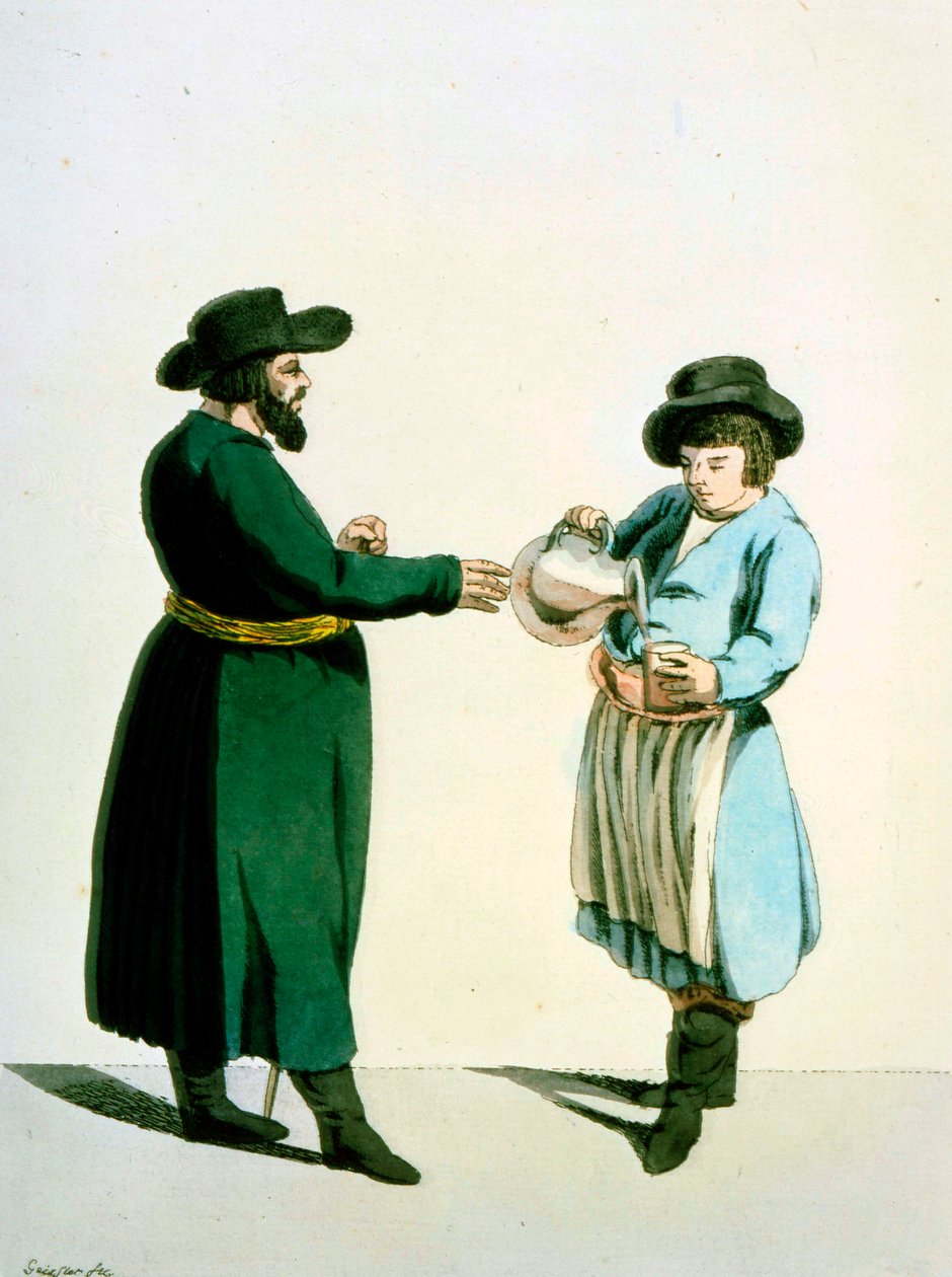 Kvass selger, 1799. av Christian Gottfried Heinrich Geissler