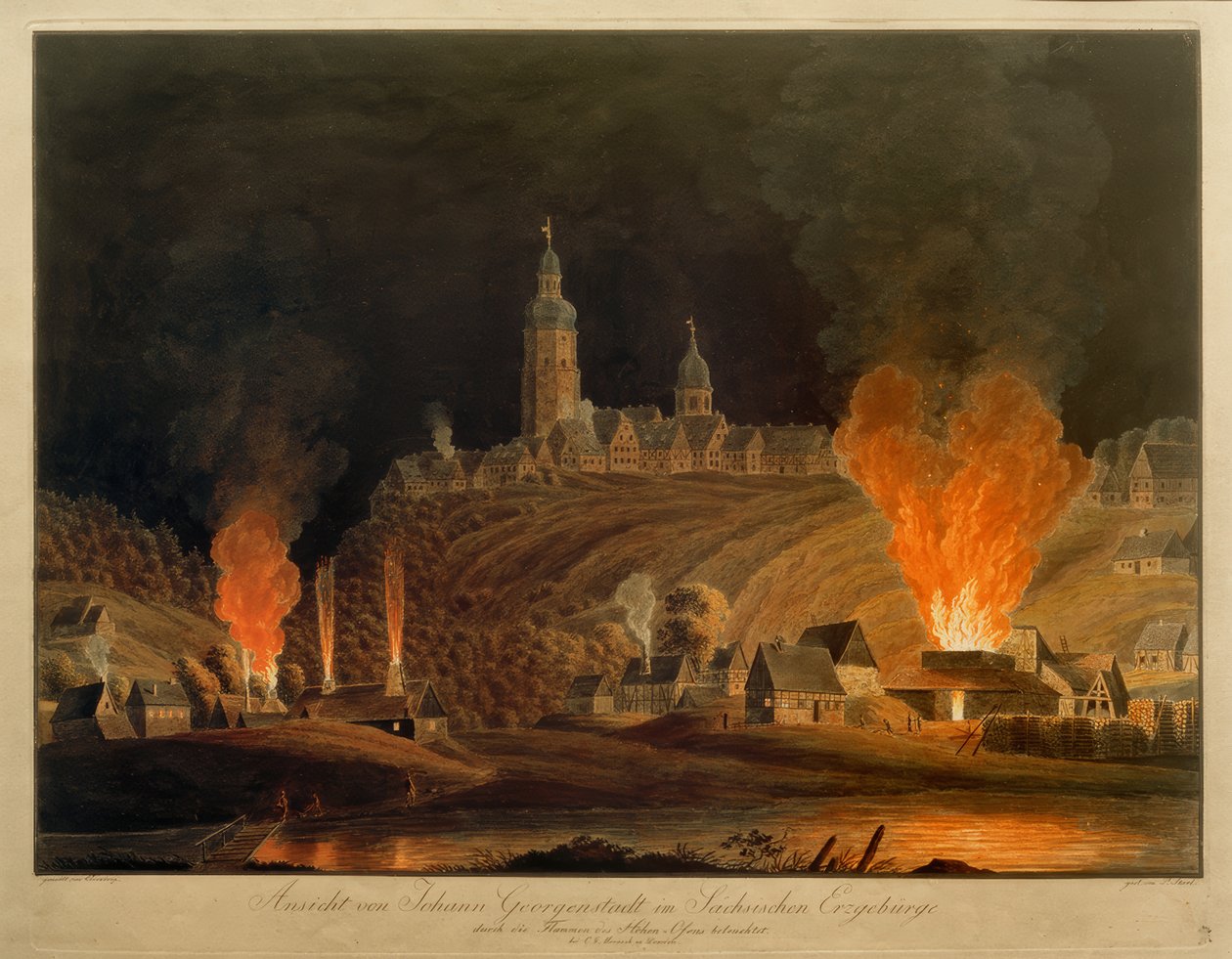Utsikt over Johanngeorgenstadt av Christian Johann Oldendorp