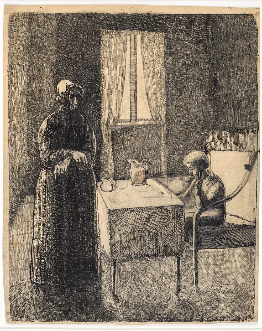 Scene fra David Copperfield (?) av Christian Kongstad Petersen