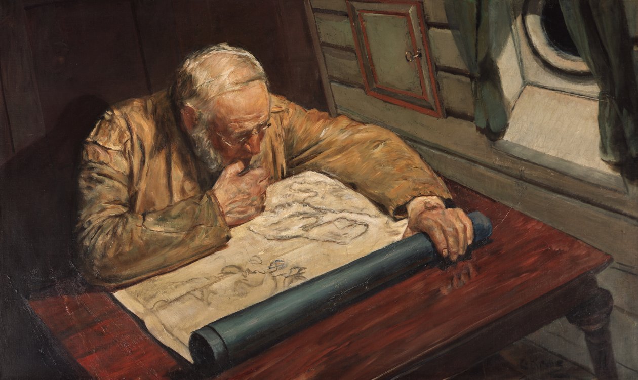 In The Chart House (maleri) av Christian Krohg