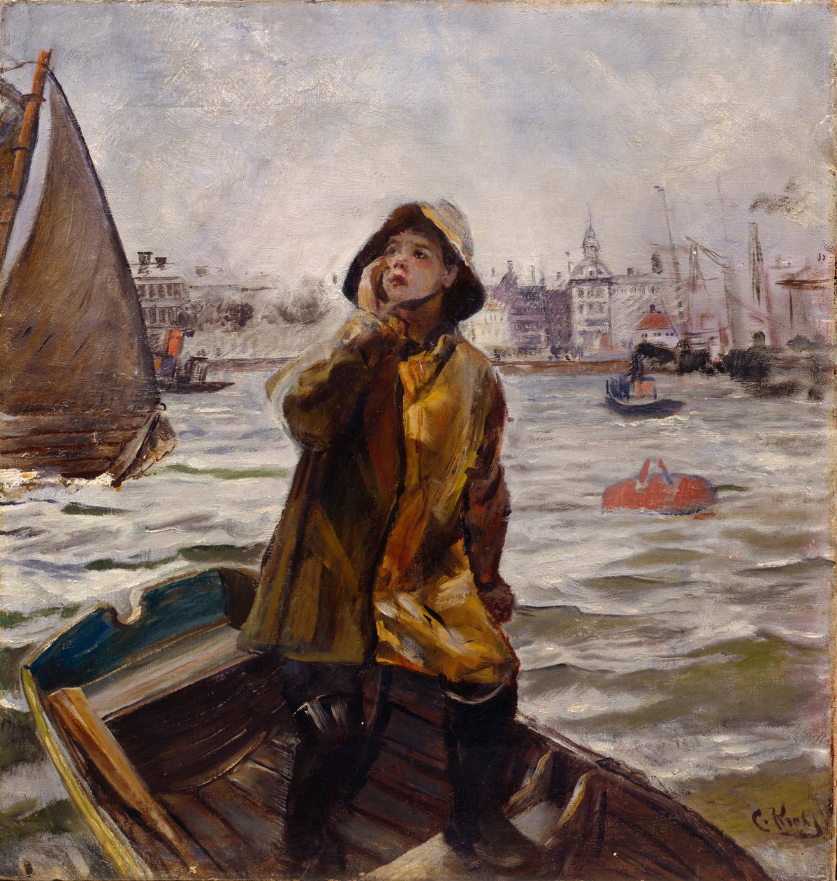 Pilot Boy At Bergens Våg (Bay) av Christian Krohg