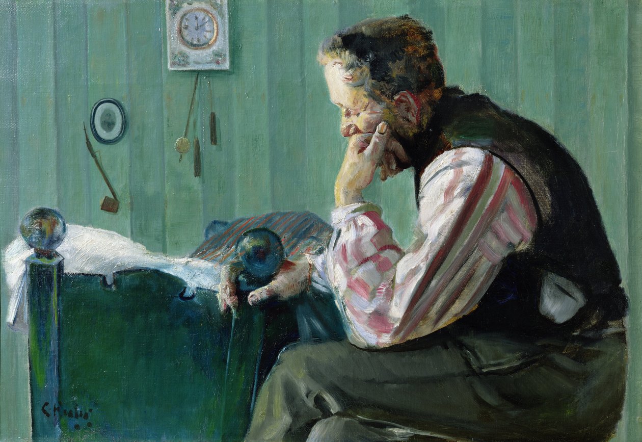 Portrait, Terje Vigen (oil on canvas) av Christian Krohg