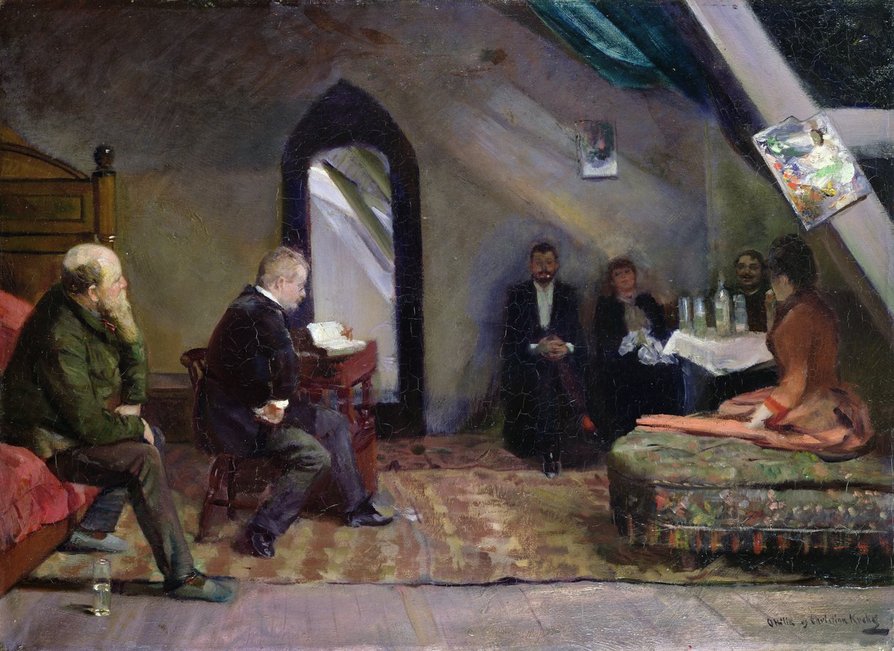 Lesing i studio av Christian Krohg