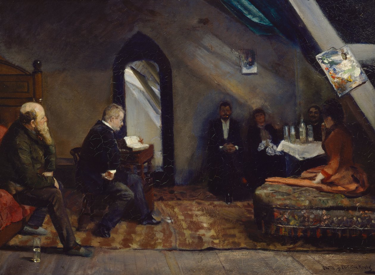 Lesing i studio av Christian Krohg