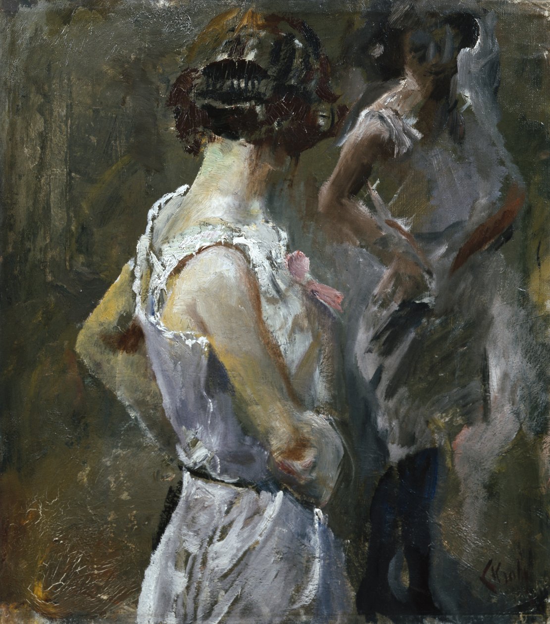 Toalettet (olje på lerret) av Christian Krohg