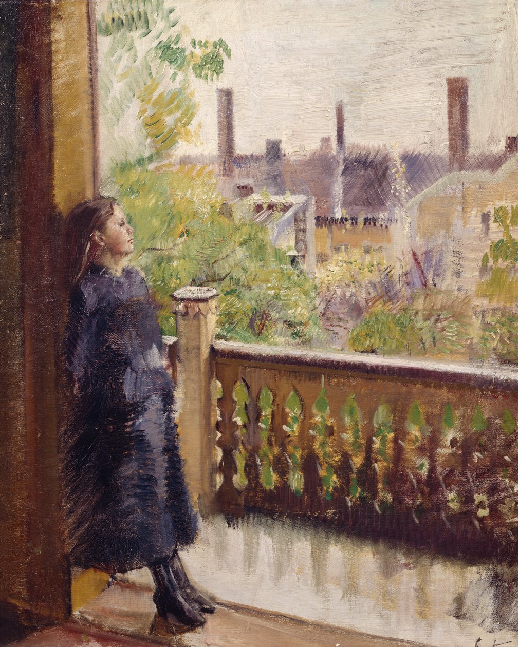 The veranda in Grønnegate av Christian Krohg