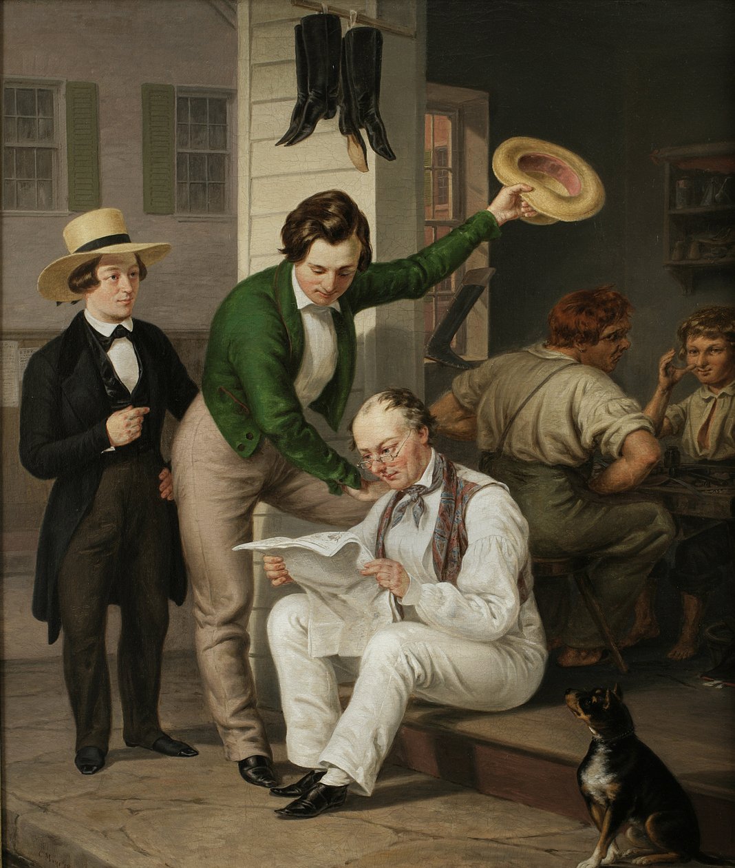 Leser nyhetene, 1844 av Christian Mayr