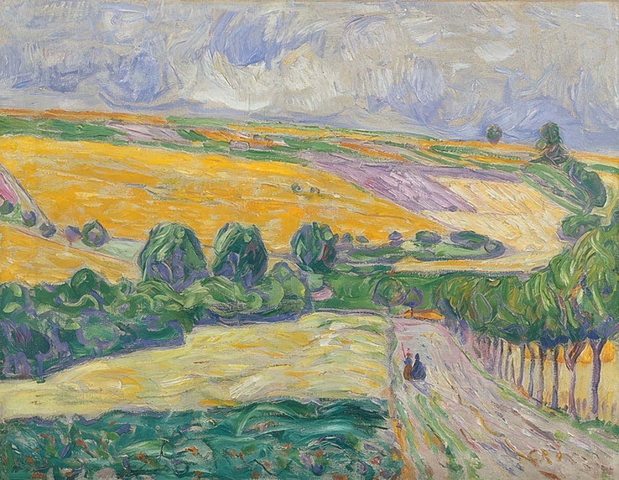 Landskap nær Oberweimar. 1904 av Christian Rohlfs