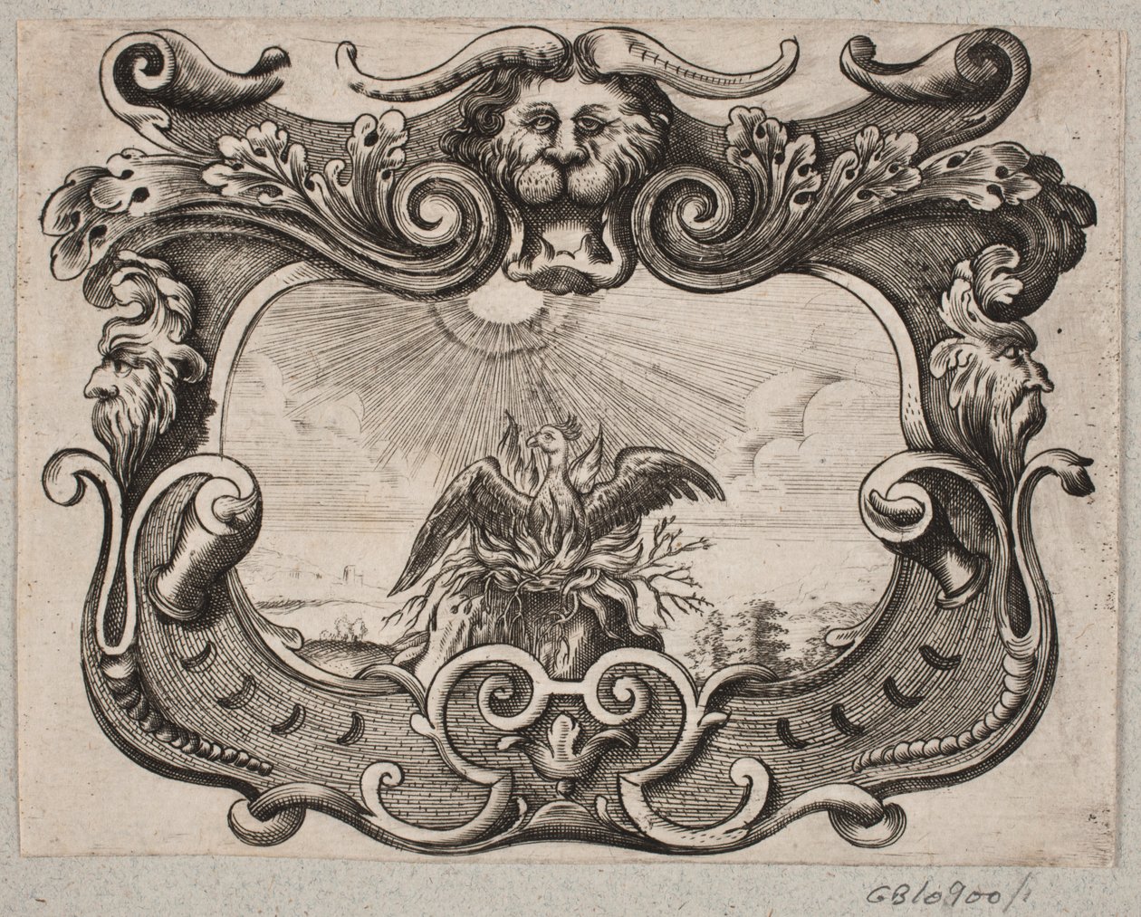 Emblem med Bird Phoenix av Christian Rothgiesser