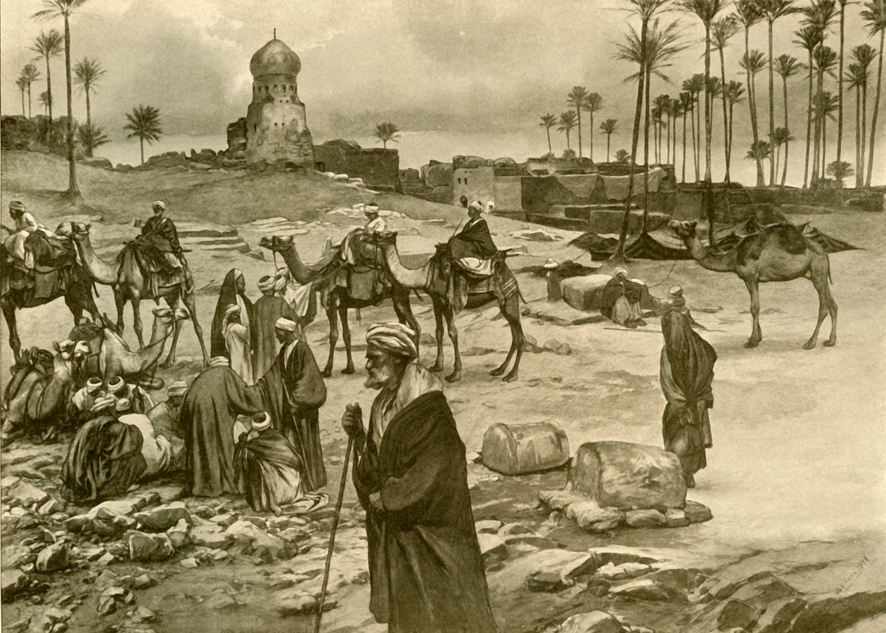 Caravan ved Mit-Rahine, 1898. av Christian Wilhelm Allers