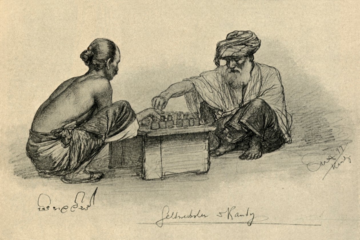 Penger[utlåner], Kandy, Ceylon, 1898. av Christian Wilhelm Allers