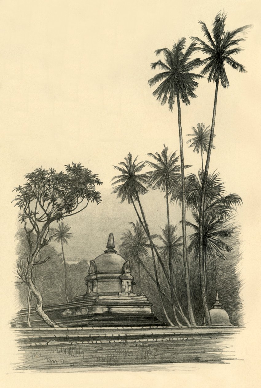 Natha Dewale-helligdommen, Kandy, Ceylon, 1898. av Christian Wilhelm Allers