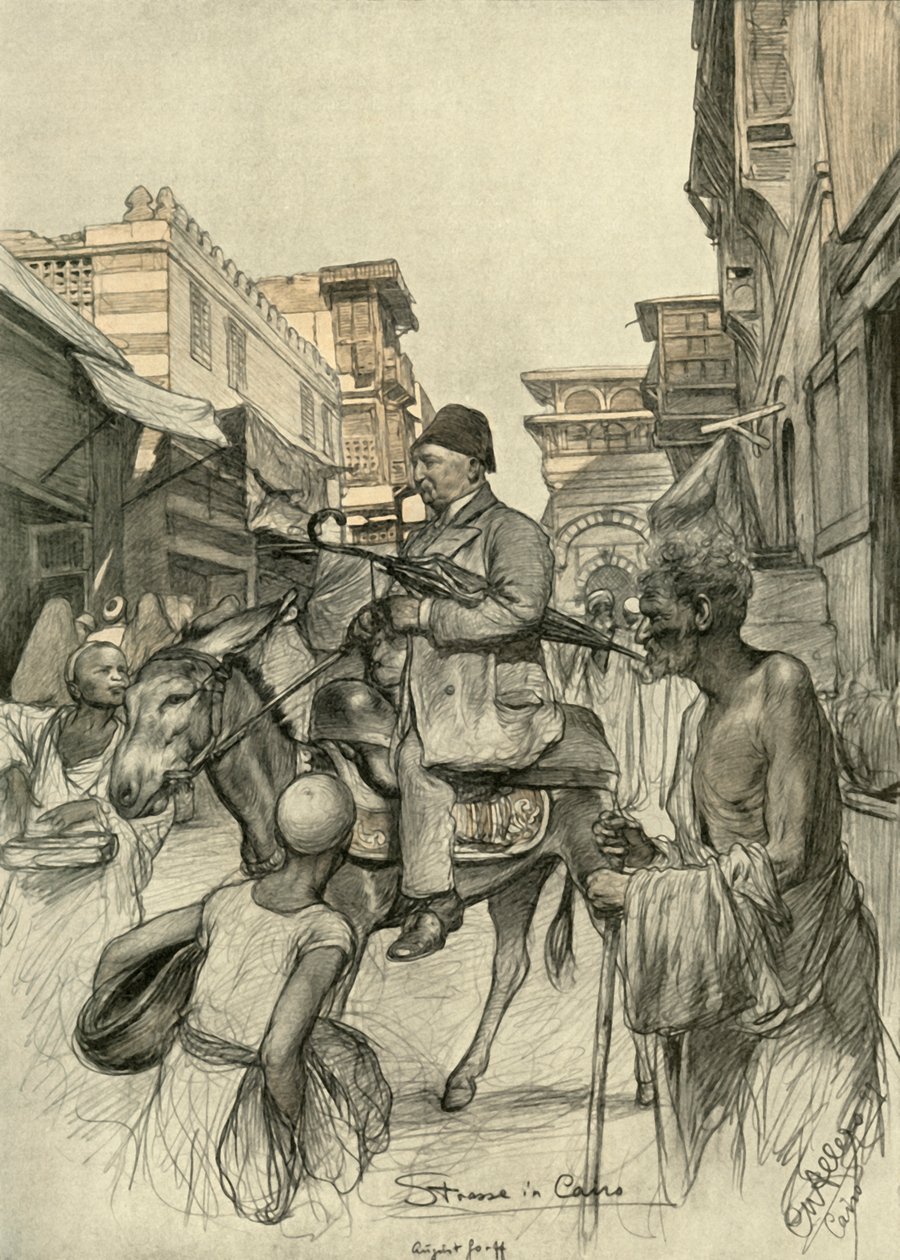 Gate i Kairo, 1898. av Christian Wilhelm Allers