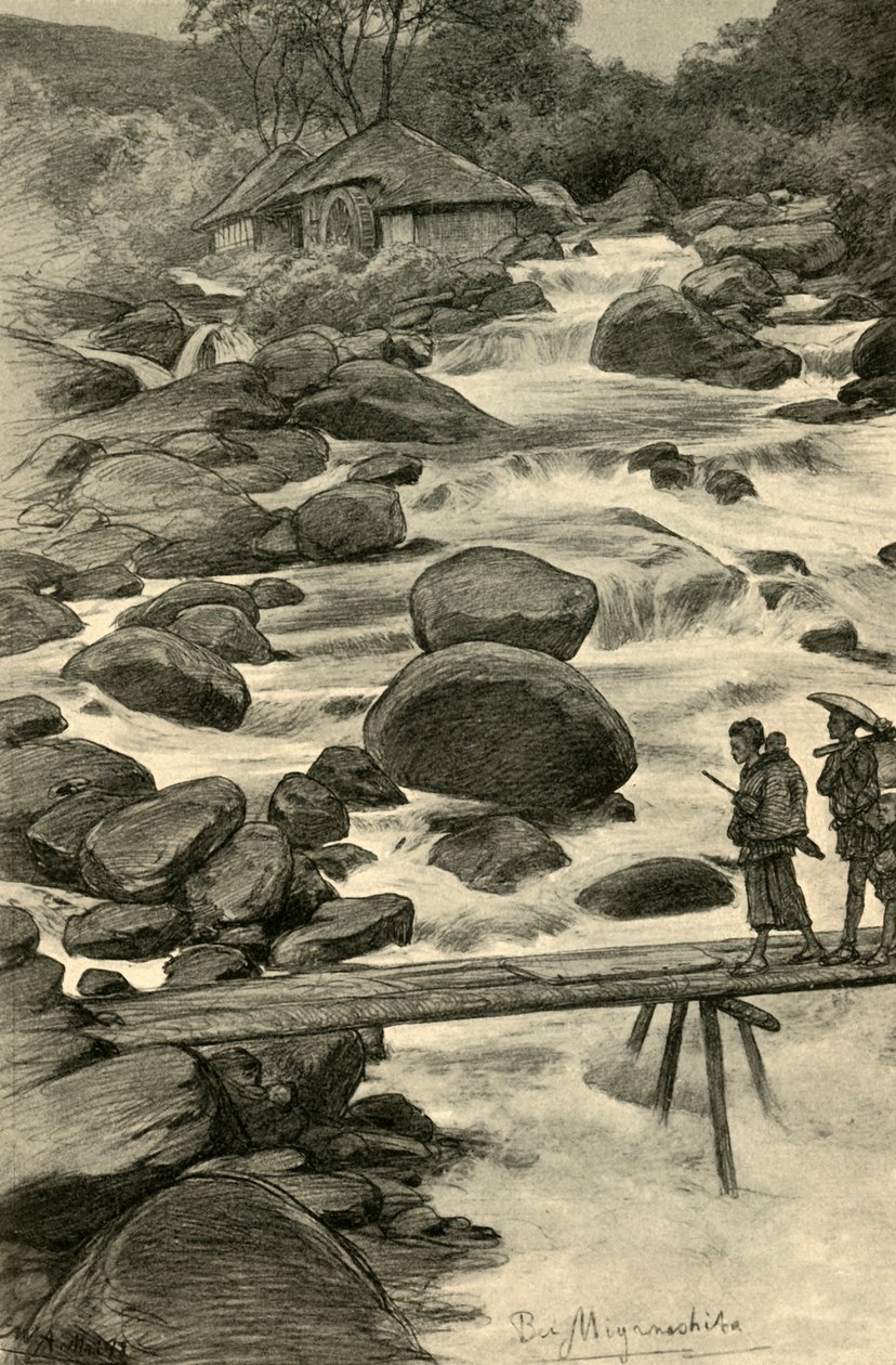 Fosser ved Miyanoshita, Japan, 1898. av Christian Wilhelm Allers