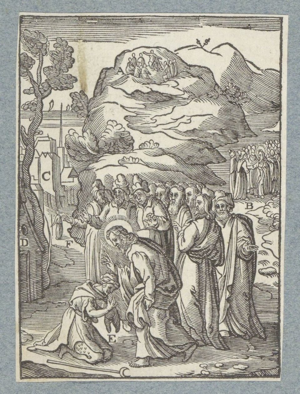Kristus helbreder en spedalsk av Christoffel van Sichem (II)