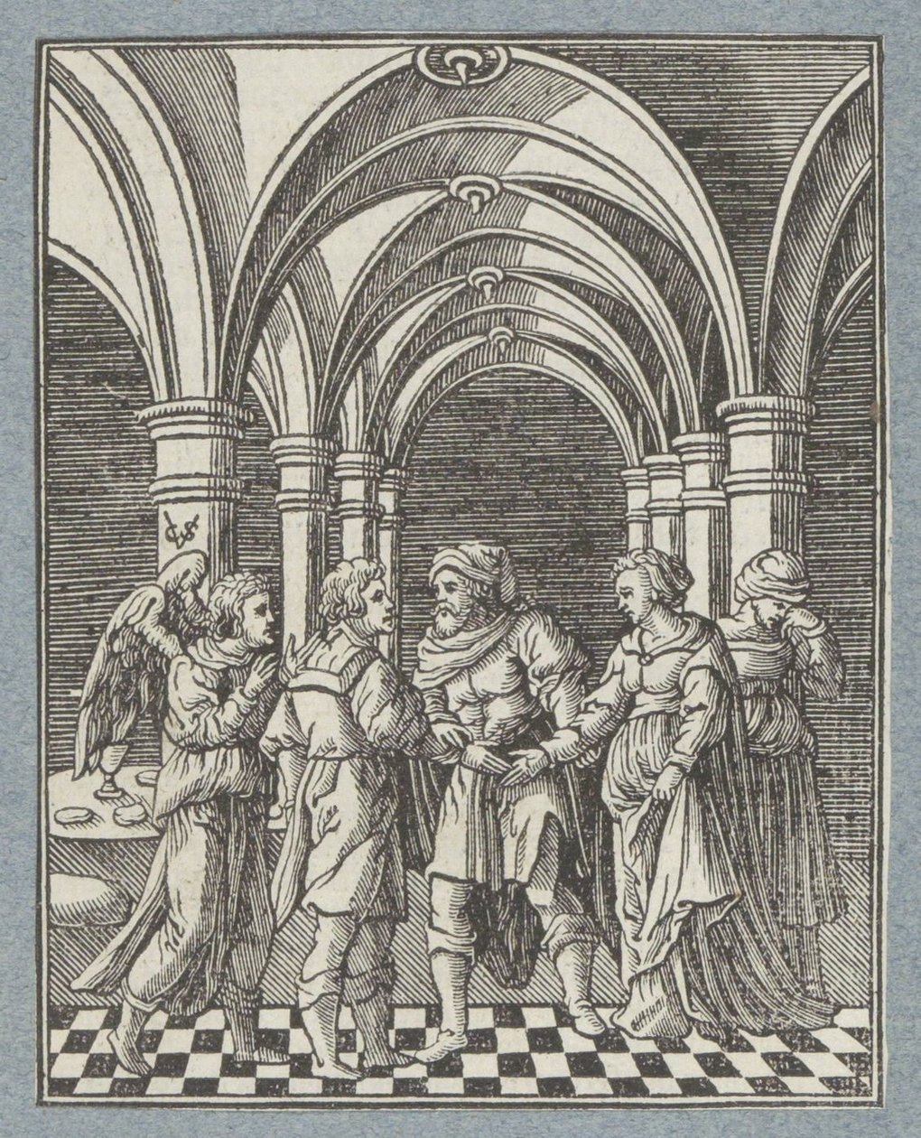 Ekteskap av Tobias og Sara av Christoffel van Sichem (II)