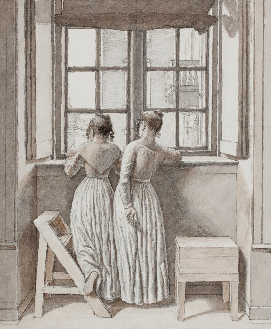 At a Window in the Artist