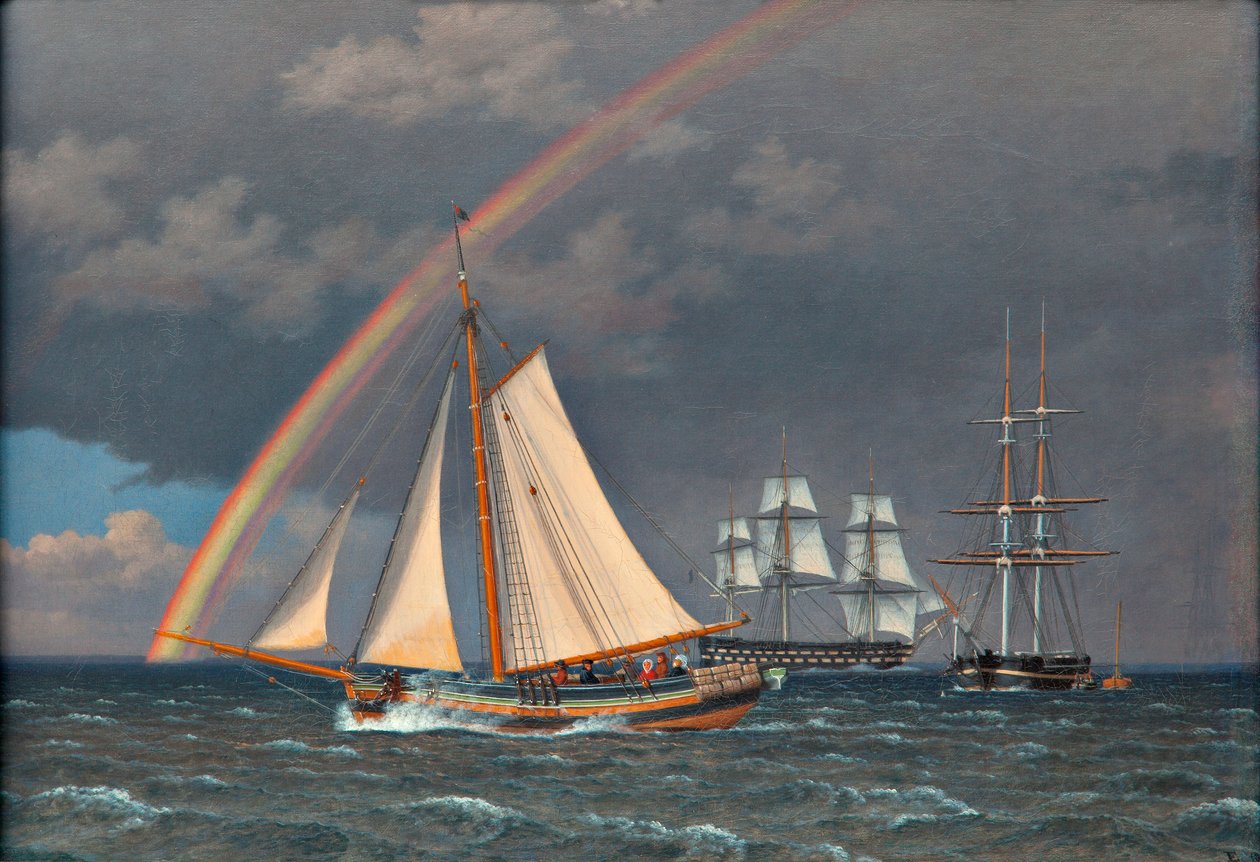 Regnbuen over innsjøen, 1836. av Christoffer Wilhelm Eckersberg