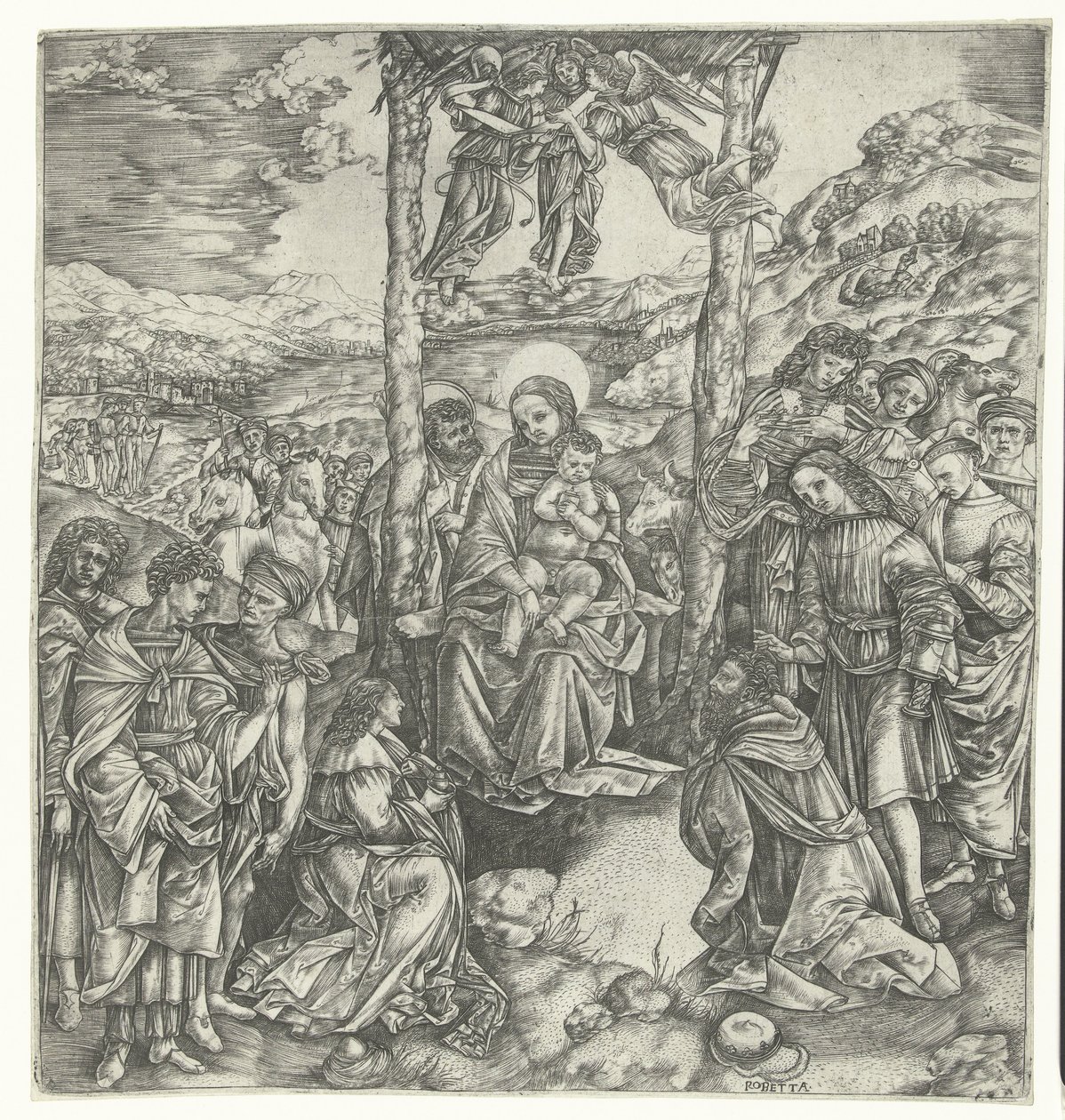 Tilbedelse av kongene av Christoforo di Michele Robetta