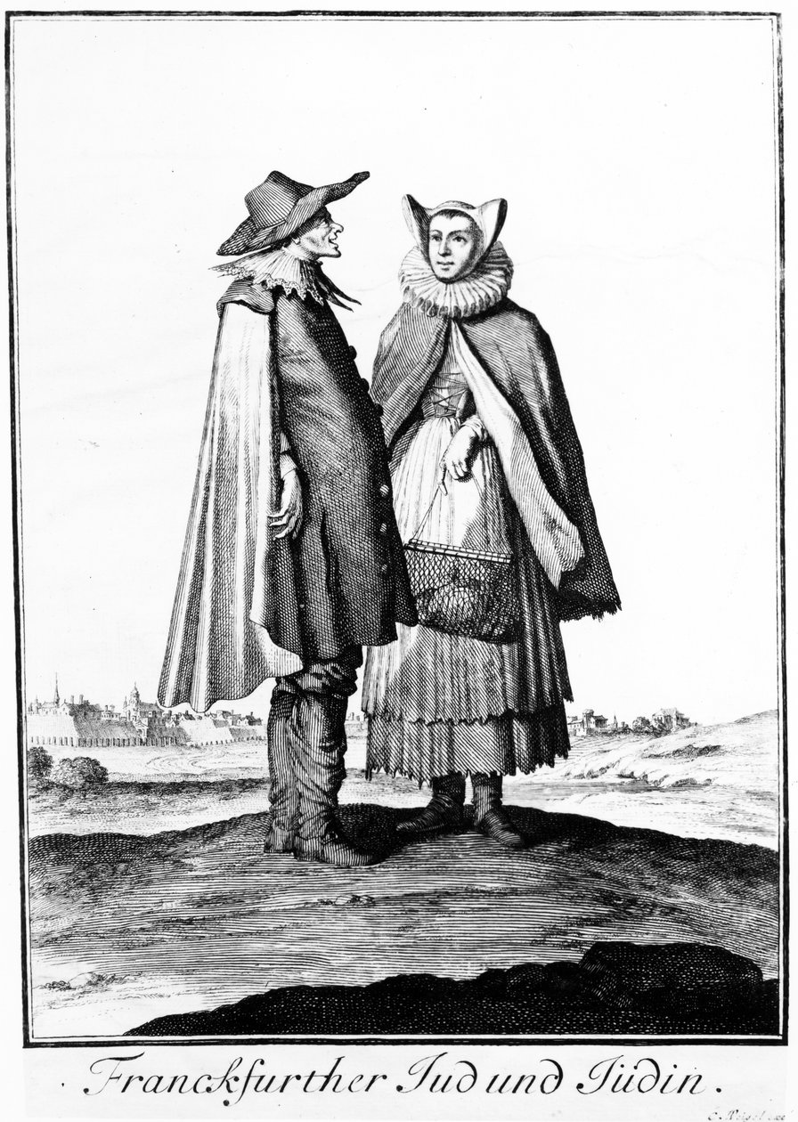 Et jødisk par fra Frankfurter Judengasse, 1703 av Christoph Weigel