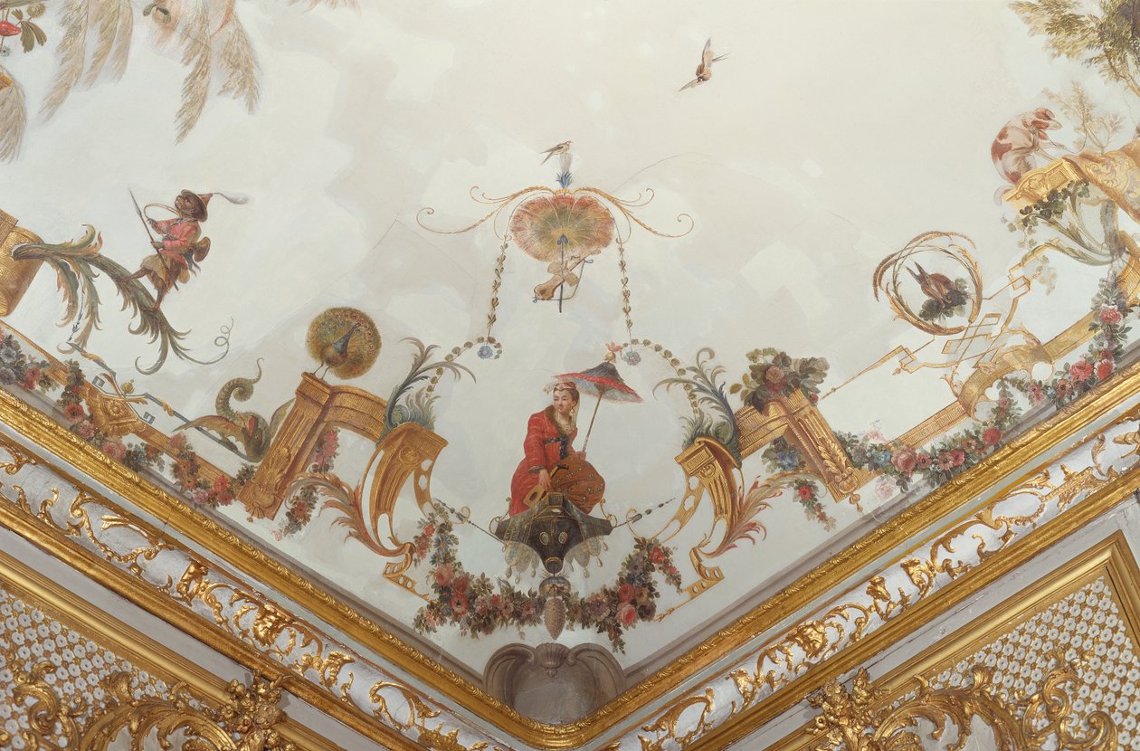 The Grande Singerie, detalj, ca. 1735 (veggmaleri) av Christophe Huet