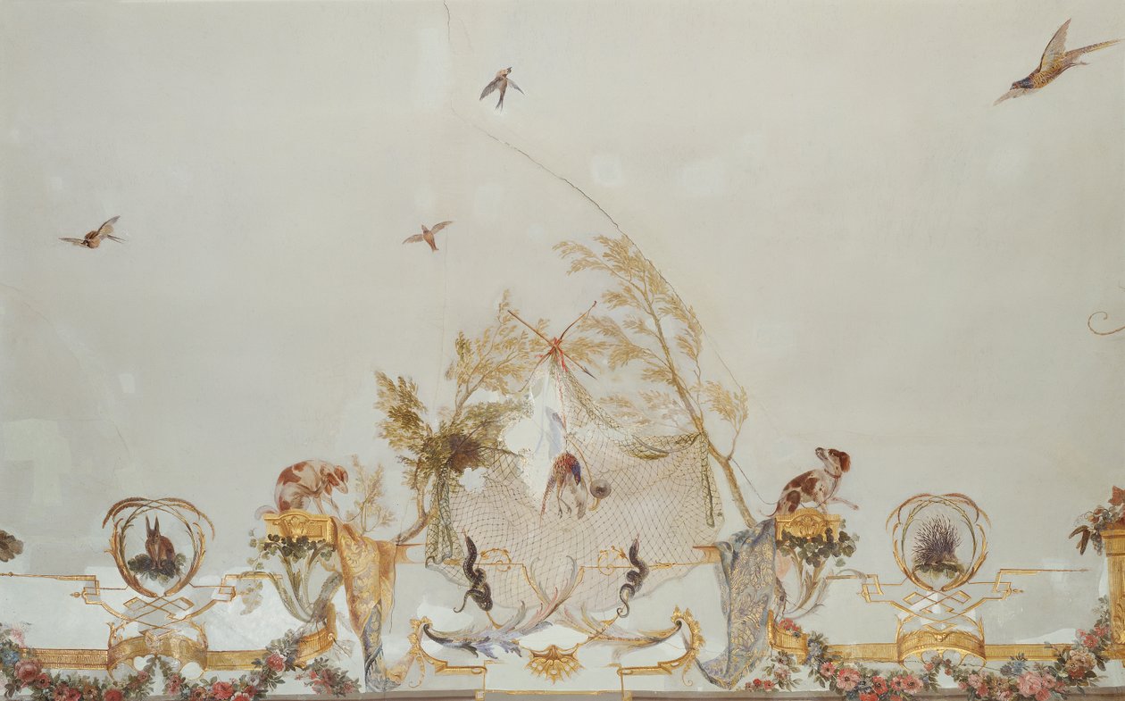 The Grande Singerie, detalj, ca. 1735 (veggmaleri) av Christophe Huet