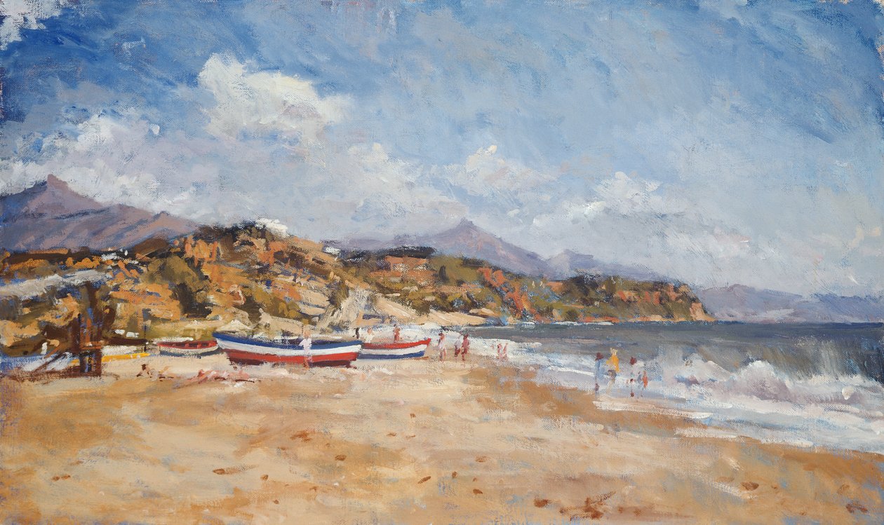 Strand og fjell, Nerja, 2001 av Christopher Glanville