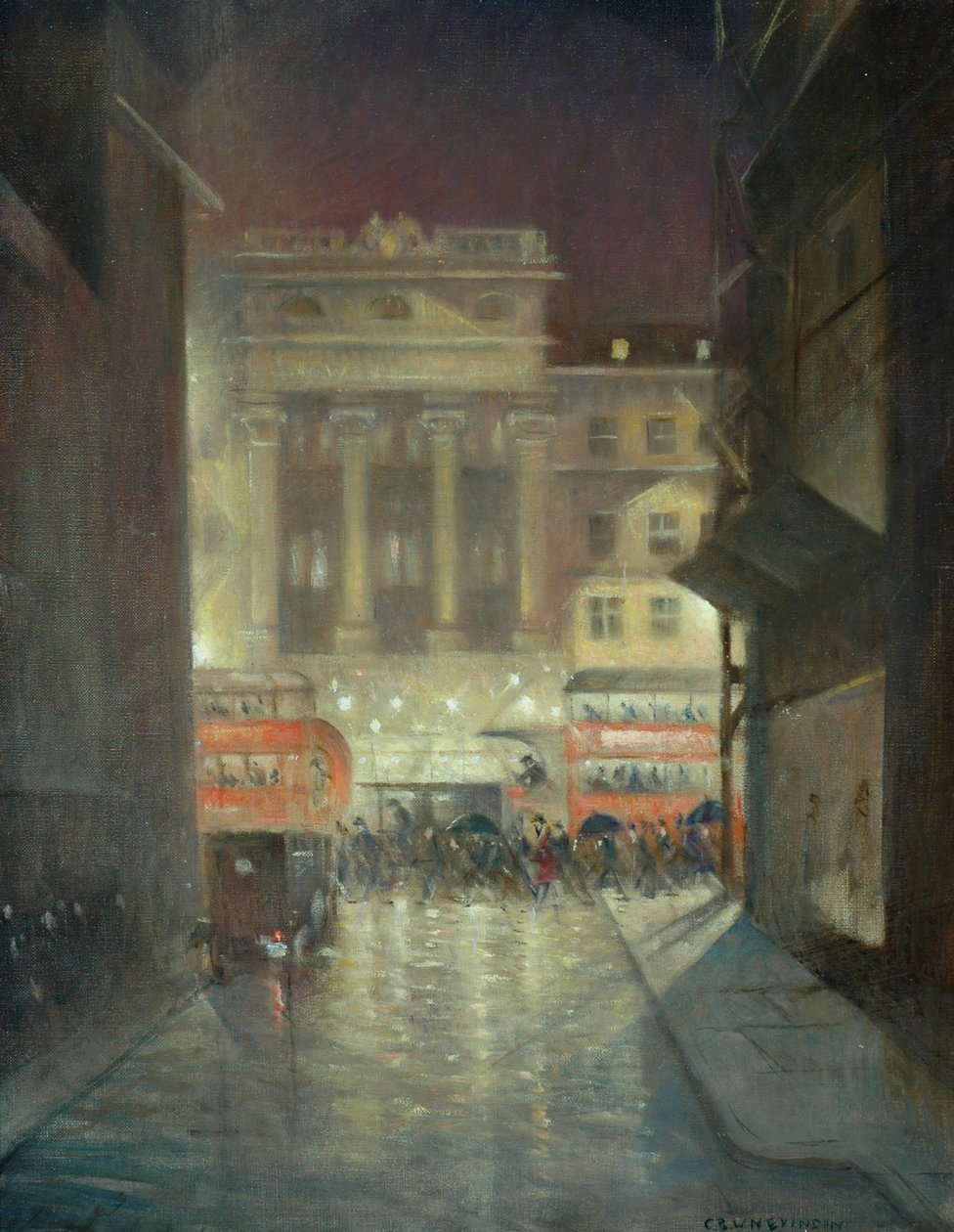 The Strand by Night, ca. 1937 av Christopher Richard Wynne Nevinson