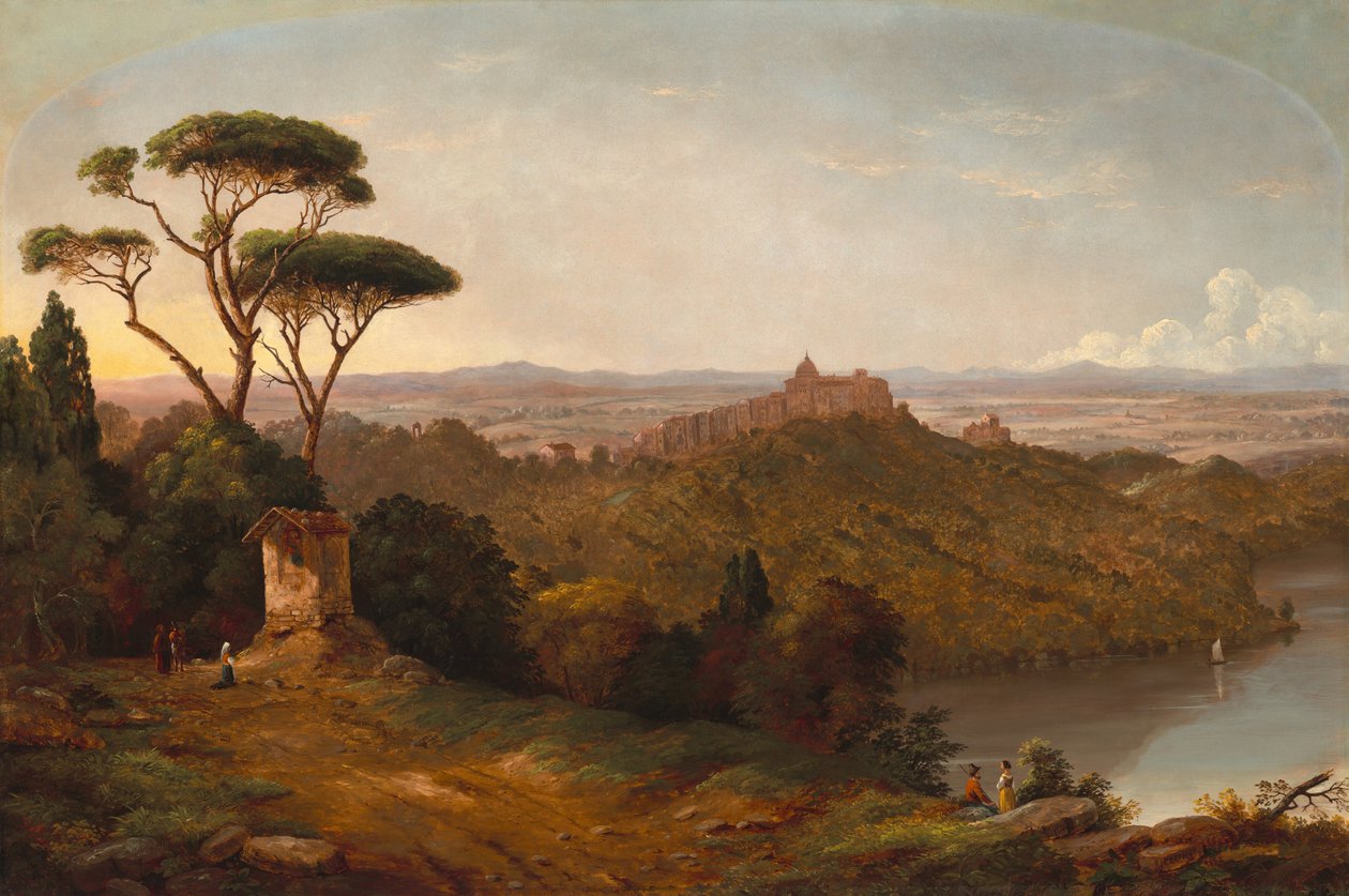 Slottet Gondolfo, Albanosjøen, Italia av Christopher Pearse Cranch