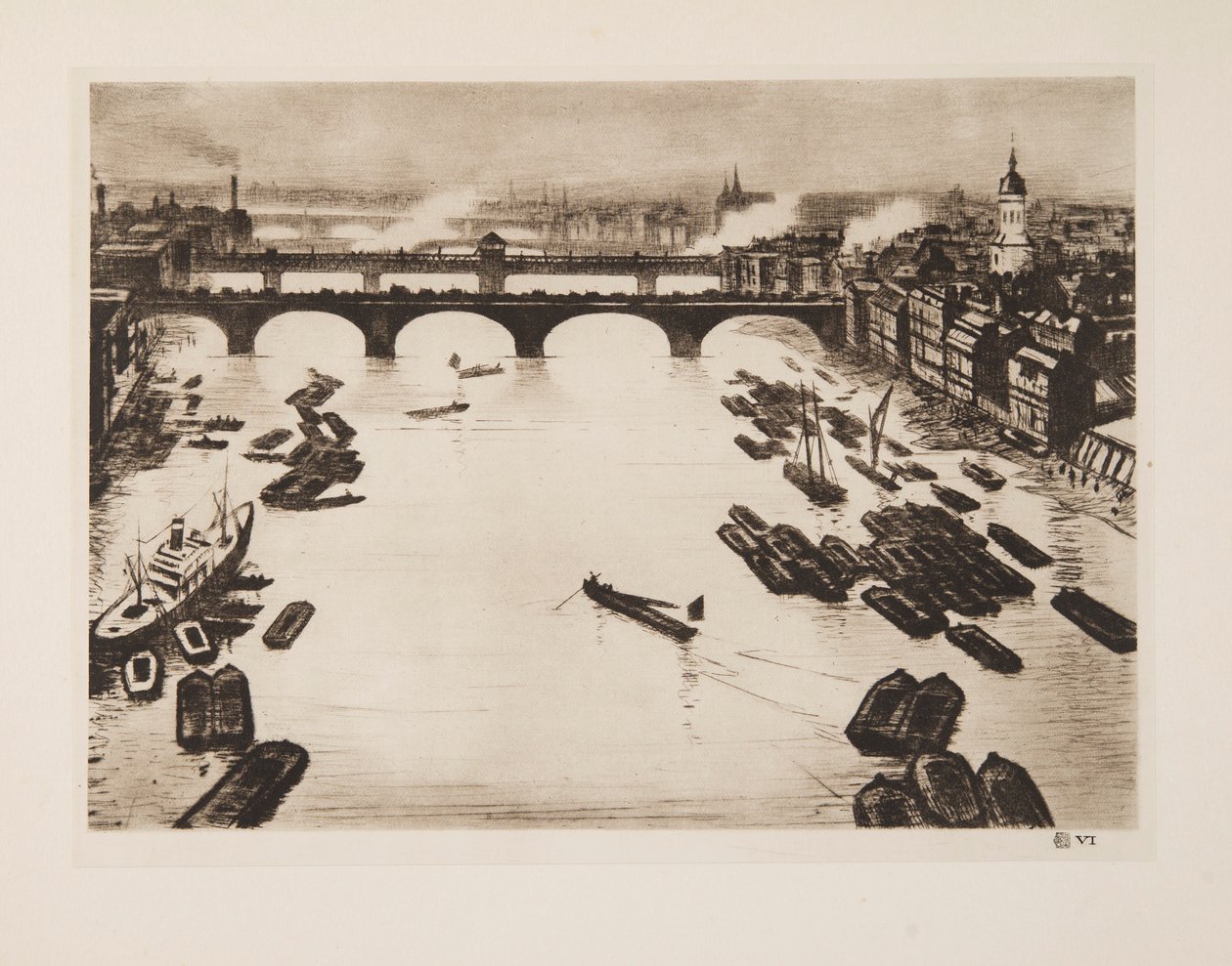 London Bridges, pub. 1924. av Christopher Richard Wynne Nevinson
