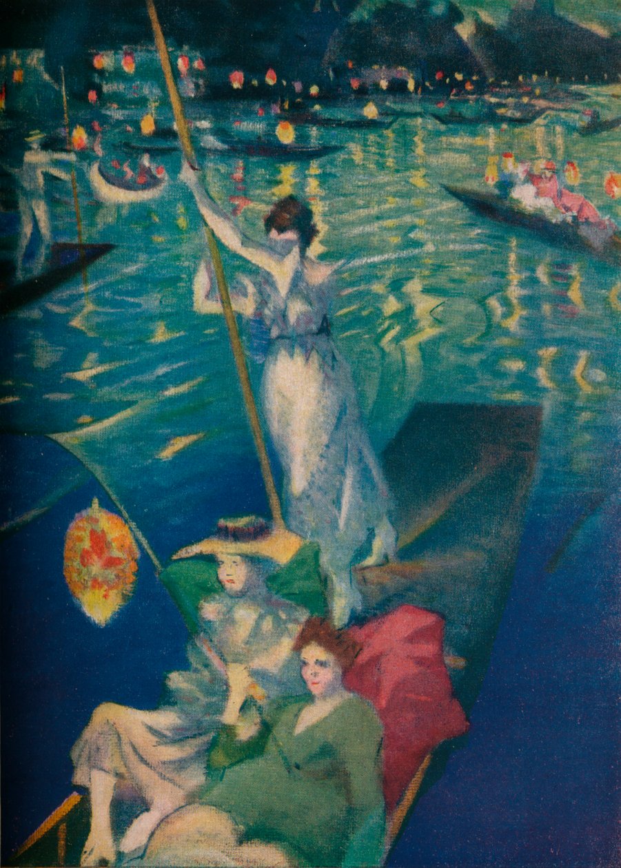 En Thames Regatta, c1919 av Christopher Richard Wynne Nevinson