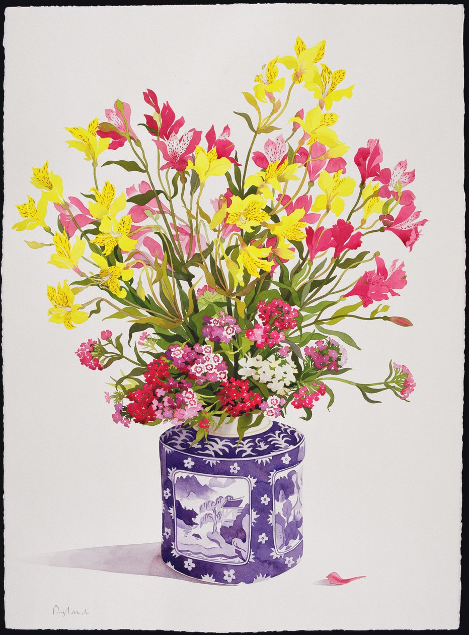 Blomster i en kinesisk krukke (wc) av Christopher Ryland