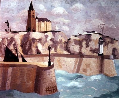 Church on the Cliff, Dieppe, 1929 av Christopher Wood