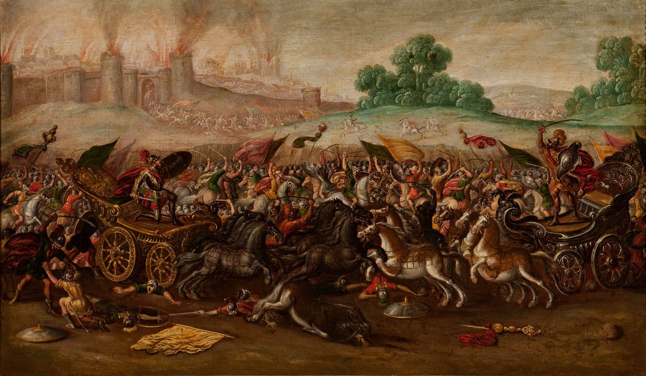 The Burning of Jerusalem av Nebukadnesars hær av Juan de la Corte
