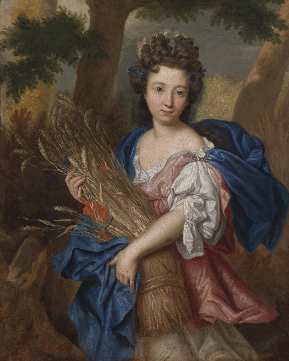 Portrett av en ukjent kvinne avbildet som Ceres av Circle of Pierre Mignard