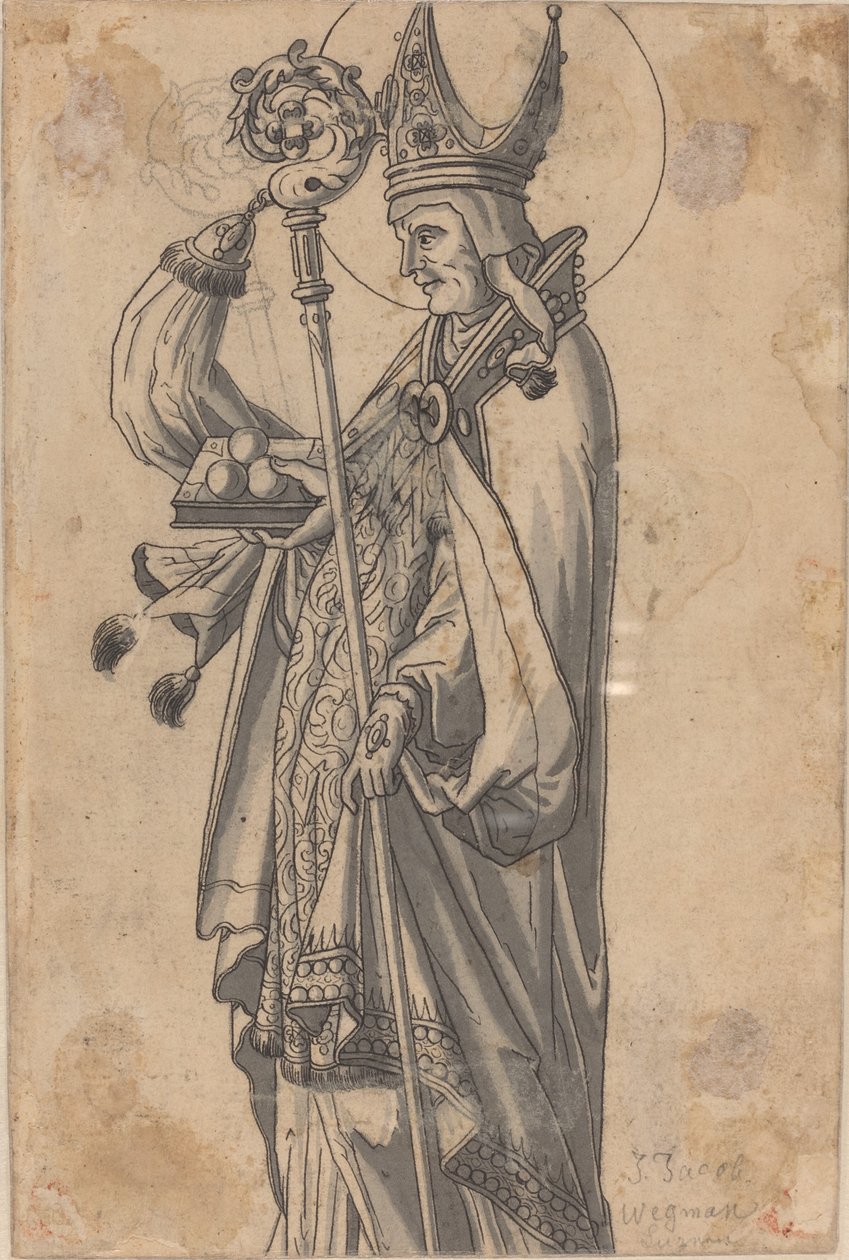 Saint Nicholas (verso) av Circle of Hans Heinrich Wägmann
