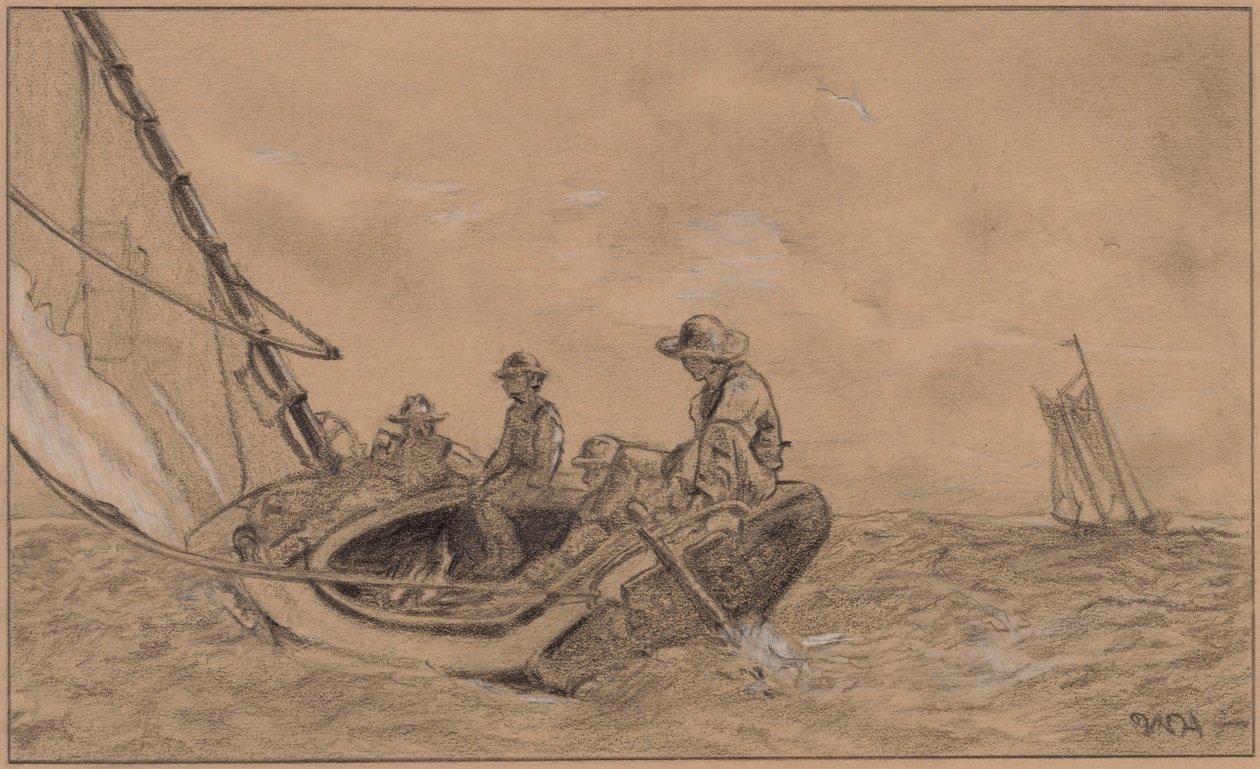 Breezing Opp av Circle of Winslow Homer