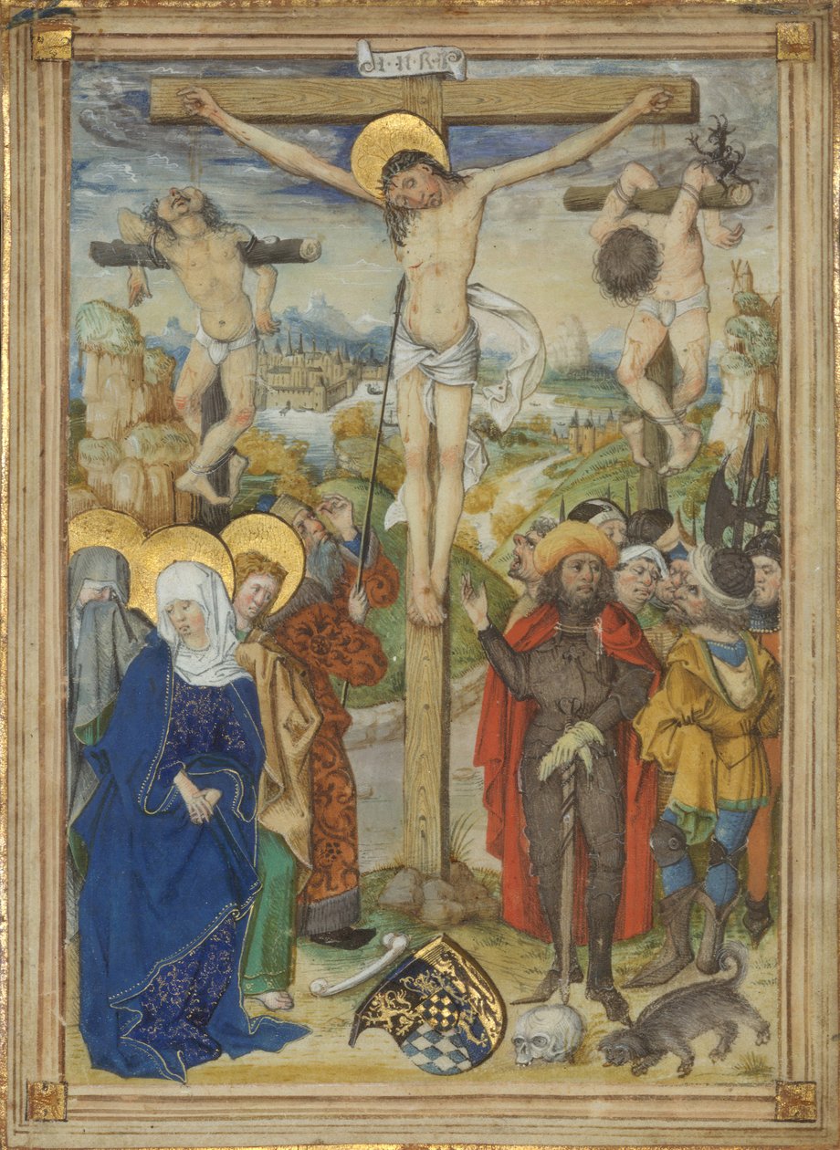 Korsfestelsen, 1481-82. av Circle of the Housebook Master