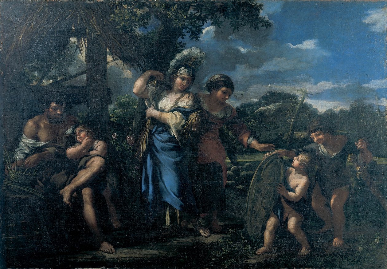 Erminia blant hyrdene av Ciro Ferri