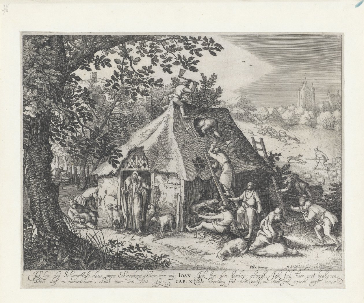 Kristus ved sauehuset av Claes Jansz. Visscher (II)