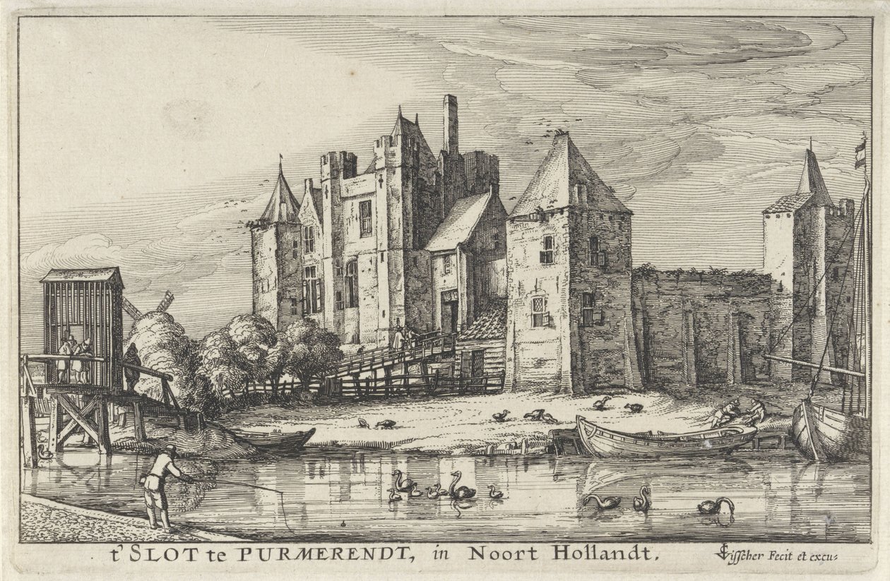Purmersteijn slott i Purmerend av Claes Jansz. Visscher (II)