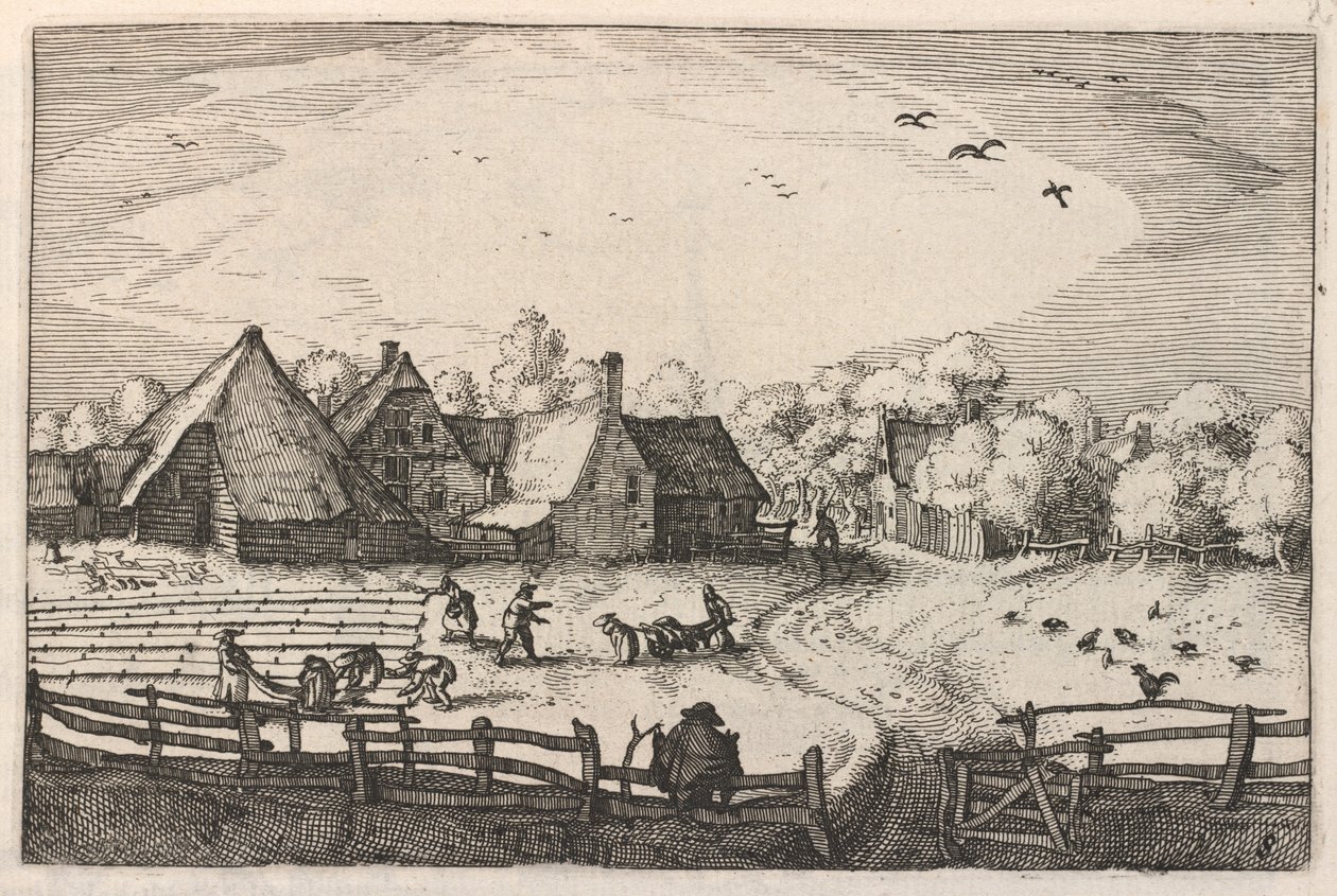 Blekerye aededuyne lokalisert (gårder og blekemarker) av Claes Jansz Visscher